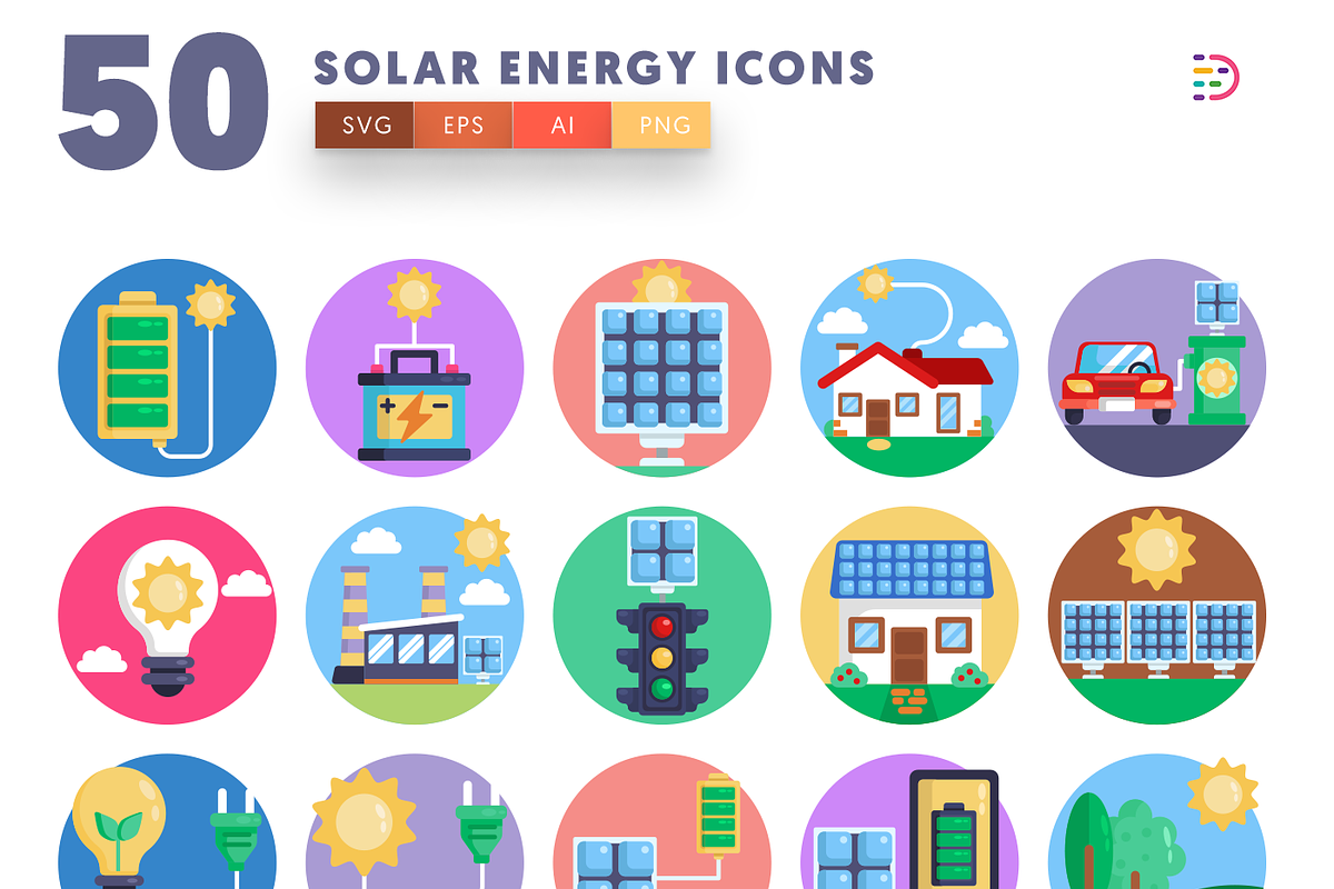50 Solar Energy Icons, an Icon by Dighital (Photo 3 of 10)
