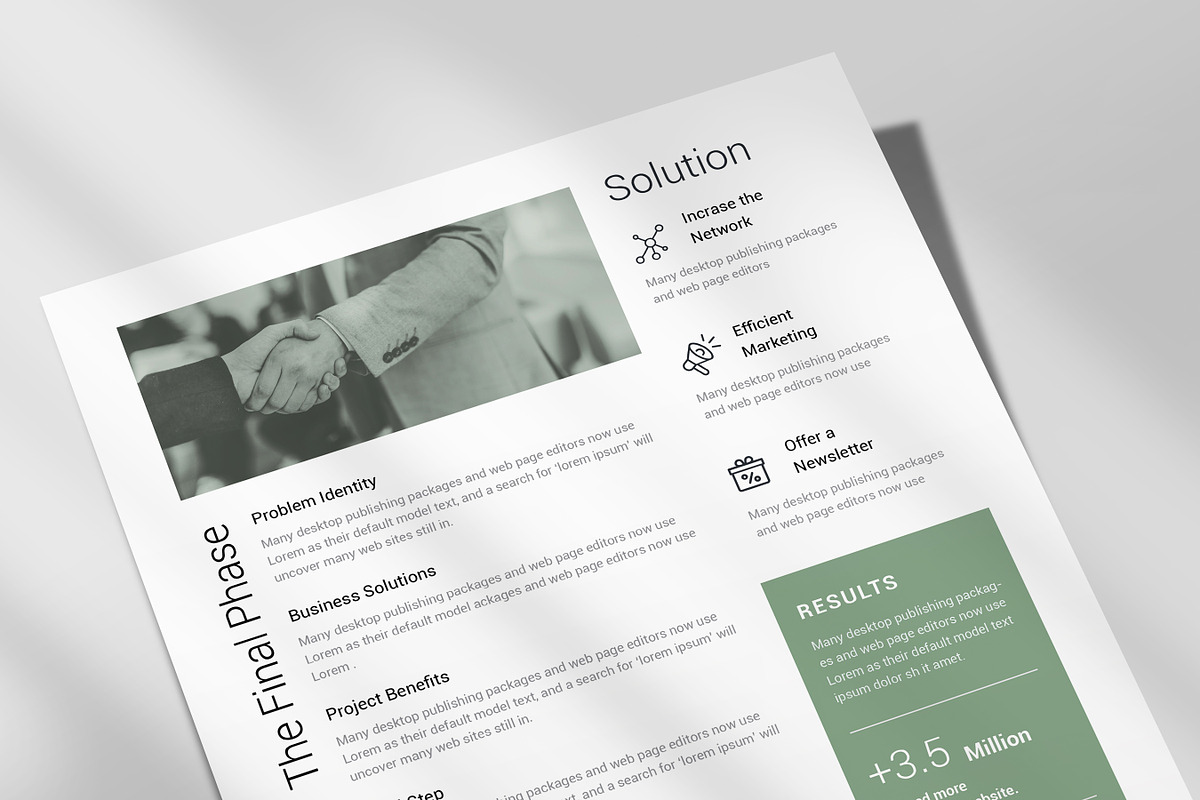 Project Case Study Template, a Flyer Template by Niofix (Photo 3 of 6)