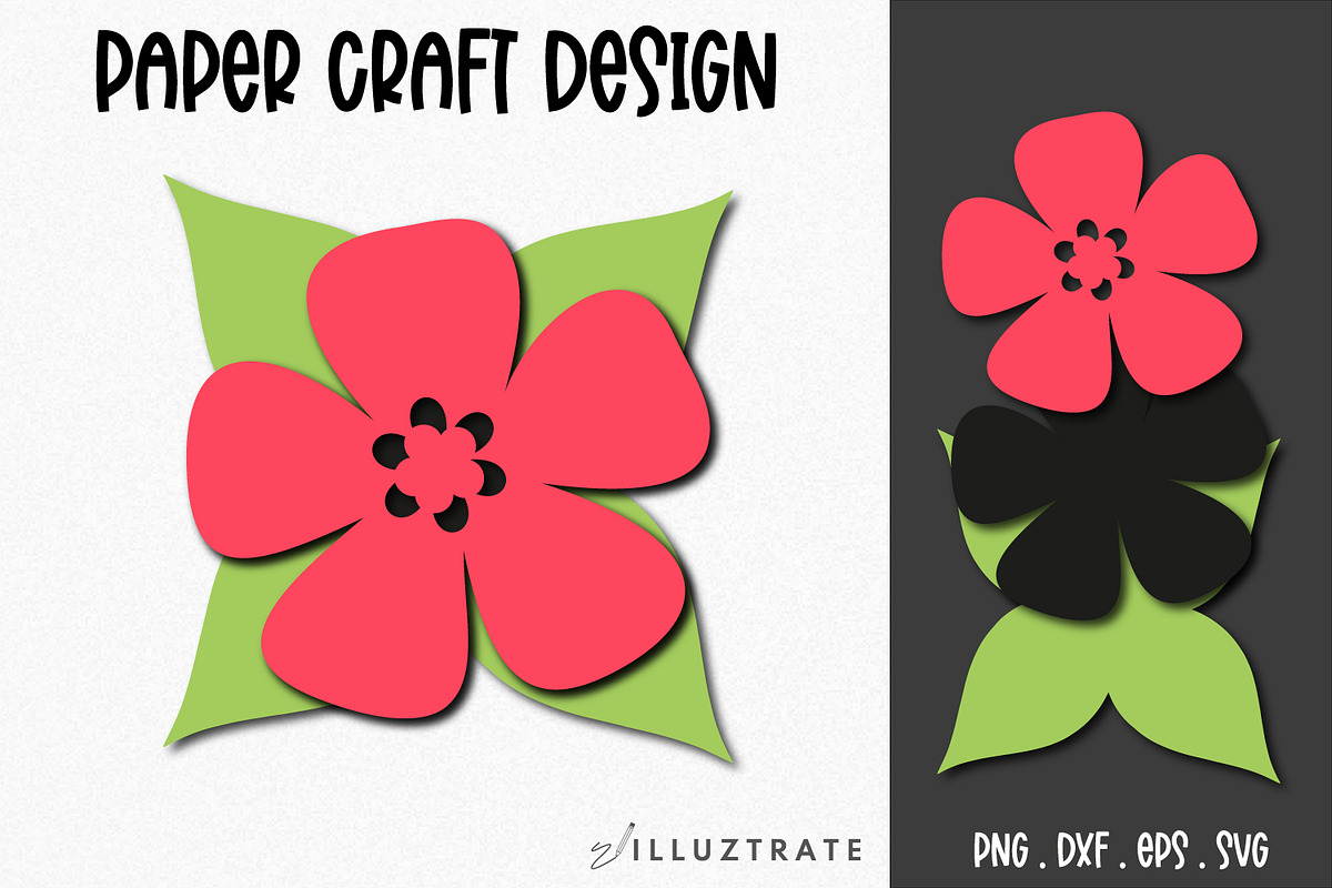 Paper Flower SVG Cut File Bundle, a Decorative Illustration by illuztrate (Photo 16 of 16)
