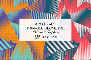 Abstract Triangle Geometric Pattern, a Pattern Graphic by StudioGlouna