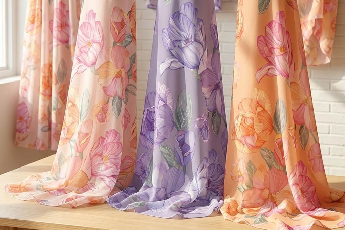 Vintage Watercolor Tulip & Peony, a Pattern Graphic by Print Diaries (Photo 3 of 4)