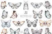 Watercolor butterflies Romantic set, an Animal Illustration by Ann Art Houze (Thumbnail 3 of 8)