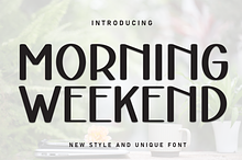 Morning Weekend | Script Font