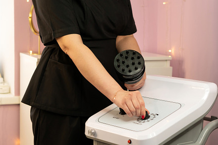 Body sculpting device control panel