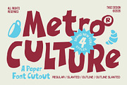Metro Culture - Cutout Display Font, a Handwritten Font by The Native Saint Club (Thumbnail 1 of 15)
