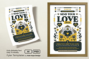 Folk Art Send Your Love Flyer, a Flyer Template by Hole Hope Design (Thumbnail 1 of 5)
