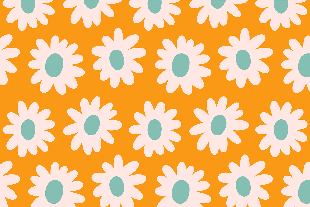 Groovy daisy seamless patterns set, a Pattern Graphic by Good Studio (Photo 5 of 12)