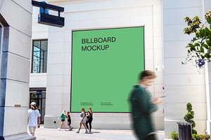 Shopping Center Sign Mockup PSD