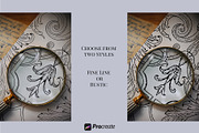 Procreate Vintage Baroque Borders, a Brush Add-On by AW Studios (Thumbnail 7 of 9)