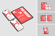 iPhone & iPad Pro Mockup, a Wearable Device Mockup by Pikachudesign (Thumbnail 1 of 5)