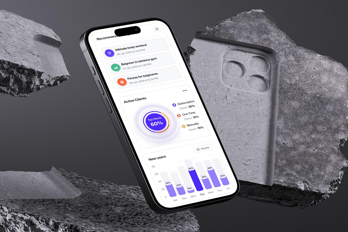 Fitness Management Web App UI Kit, an UI Kit Template by Lumina_ui_ux202 (Photo 5 of 7)