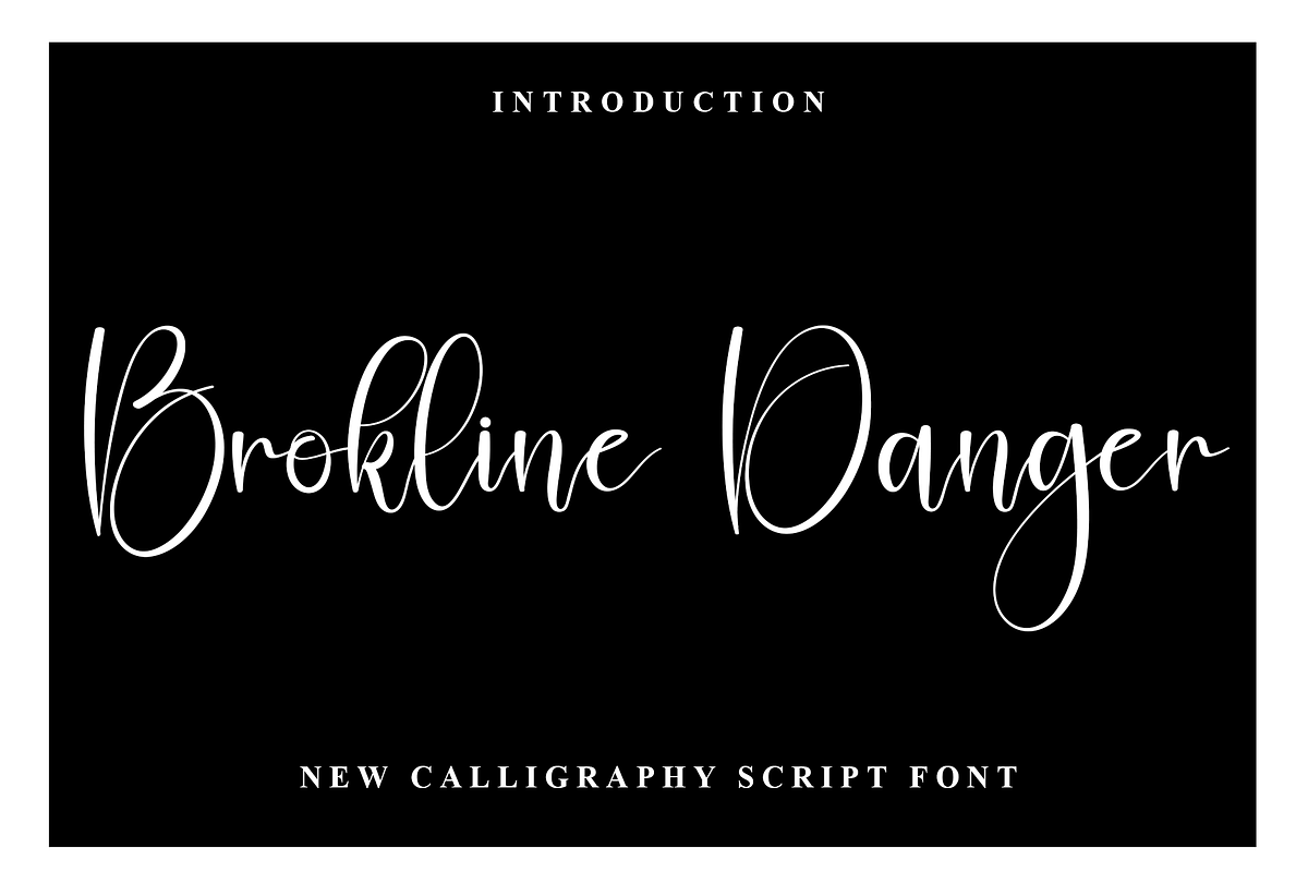 Brokline Danger, a Handwritten Font by InermediaSTUDIO (Photo 1 of 8)
