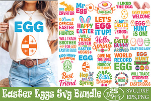 Easter Eggs SVG Designs Bundle, an Object Graphic by DollarSmart
