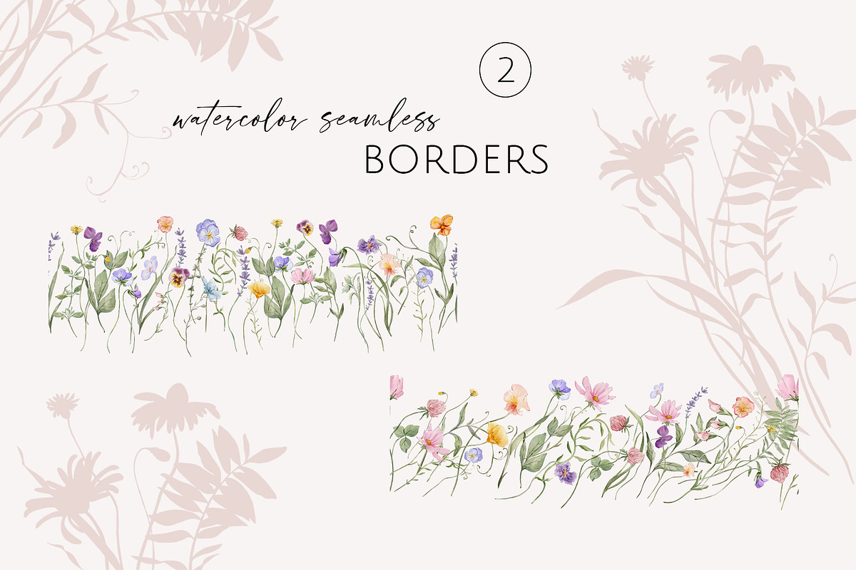 FIELD watercolor wildflowers, a Decorative Illustration by Yuliia Lashevska (Photo 11 of 13)