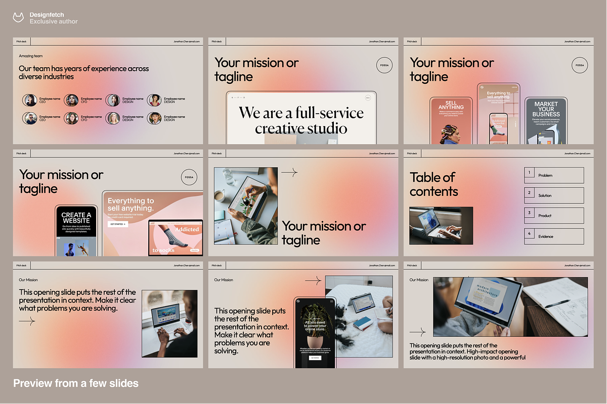 Pitch Deck - Gradient, a Presentation Template by Oday Noon (Photo 2 of 10)
