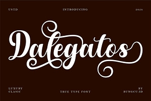 Dalegtos, a Script Font by StudioRz