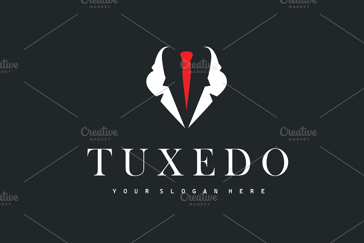 Cool masculine tuxedo logo design, a Branding & Logo Template by Maylianaw28