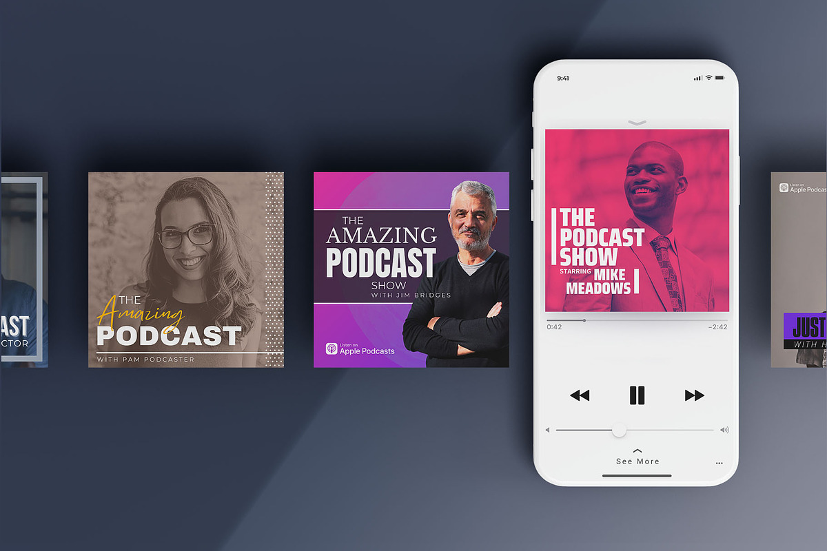 Canva Podcast Cover Kit 2, a Social Media Template by Mike Brennan Art & Design (Photo 2 of 2)