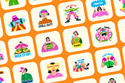 Animated Cool Stickers Set, an Emoji Icon by Prosymbols (Thumbnail 3 of 4)