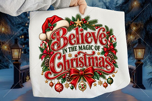 Believe in the Magic of Christmas, a Seasonal Illustration by Canvas Craft