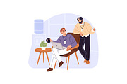 People on coffee break at work set, a Person Illustration by PaperTrident (Thumbnail 6 of 7)
