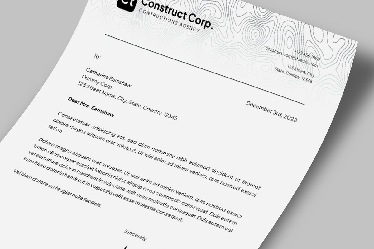 Letterhead Template - Construct