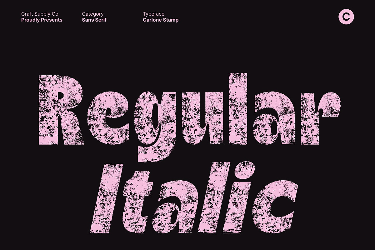 Carlone Stamp, a Sans Serif Font by Craft Supply Co. (Photo 6 of 8)