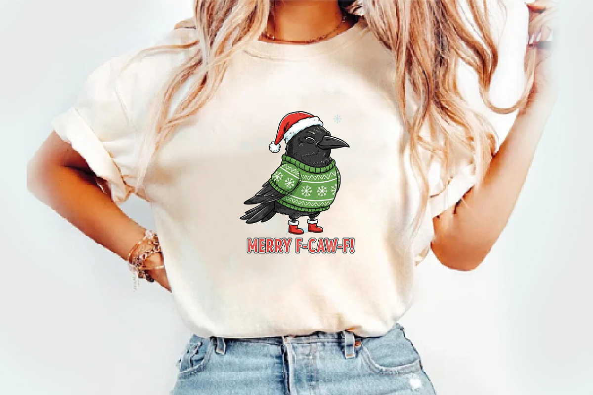 FCAWF Funny Crow Png, an Illustration by Watercolor design (Photo 2 of 6)