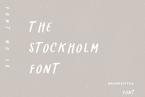 THE STOCKHOLM FONT / Handwritten