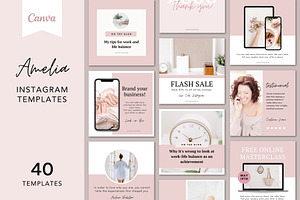 Amelia Instagram Templates Canva