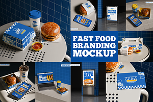 Fast Food Branding Scene Mockup