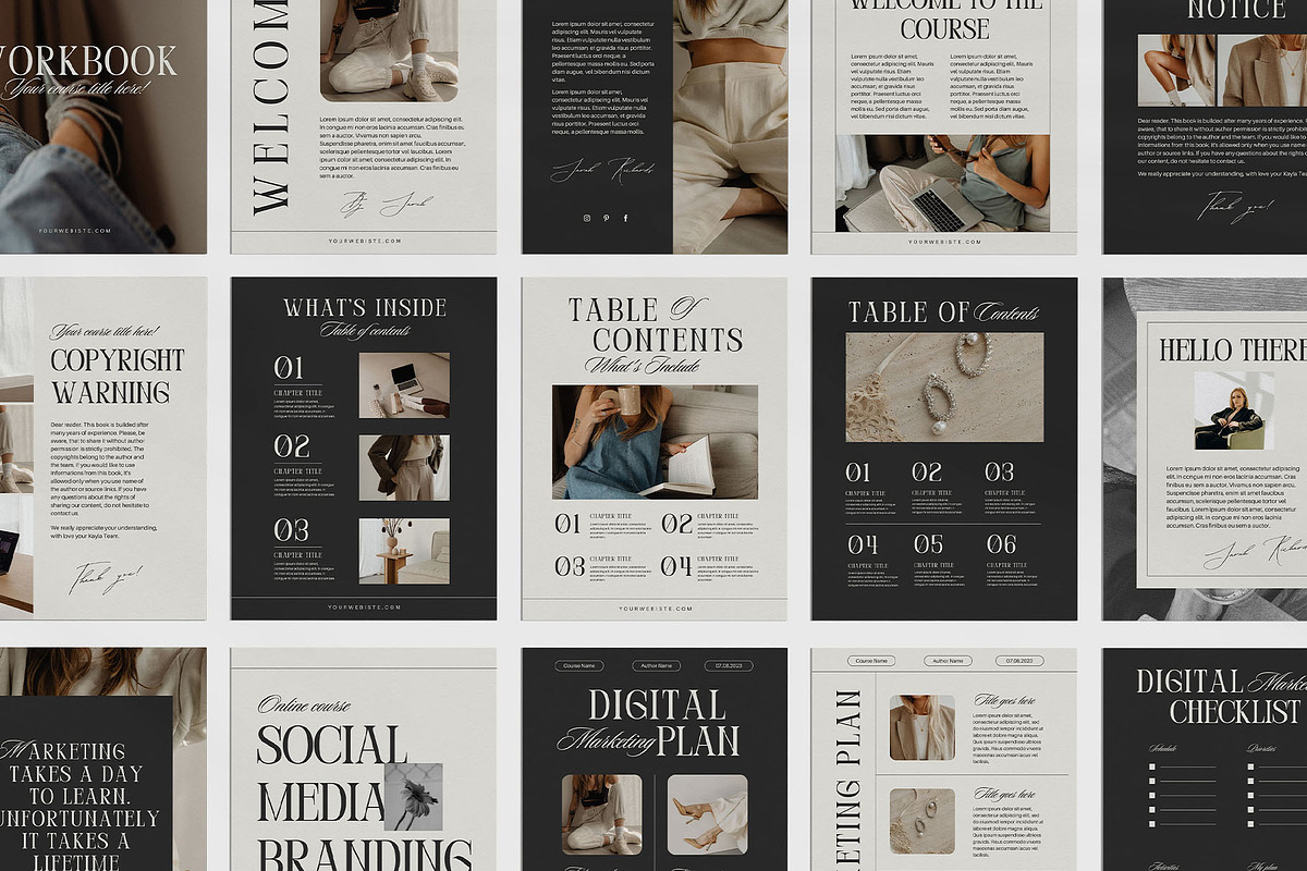 Ravenna Workbook Canva Template, a Marketing Template by Amaré Creative (Photo 3 of 9)