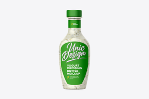 Yogurt Dressing Bottle Mockup