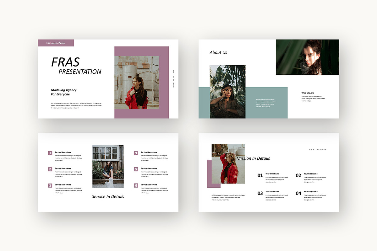 Fras : Modeling Agency Google Slides, a Presentation Template by Punkl Camp (Photo 2 of 16)