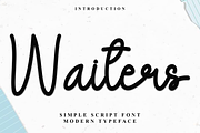 Waiters, a Handwritten Font by FreshTypeINK (Thumbnail 1 of 7)