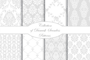 Damask vector seamless patterns