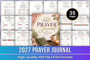 2027 Prayer Journal | Daily Prayer, a Stationery Template by Mustafiz