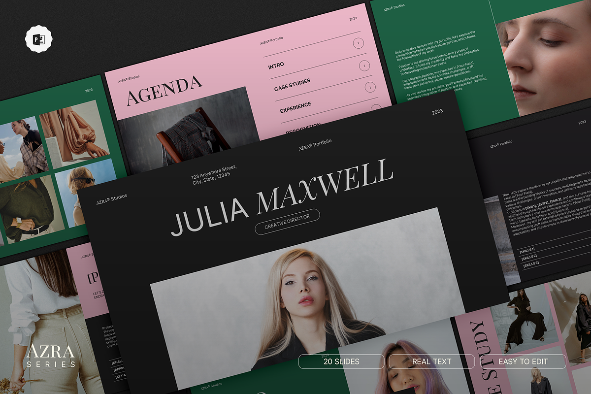 Azra Portfolio - PowerPoint, a Presentation Template by Sixtemp (Photo 1 of 5)