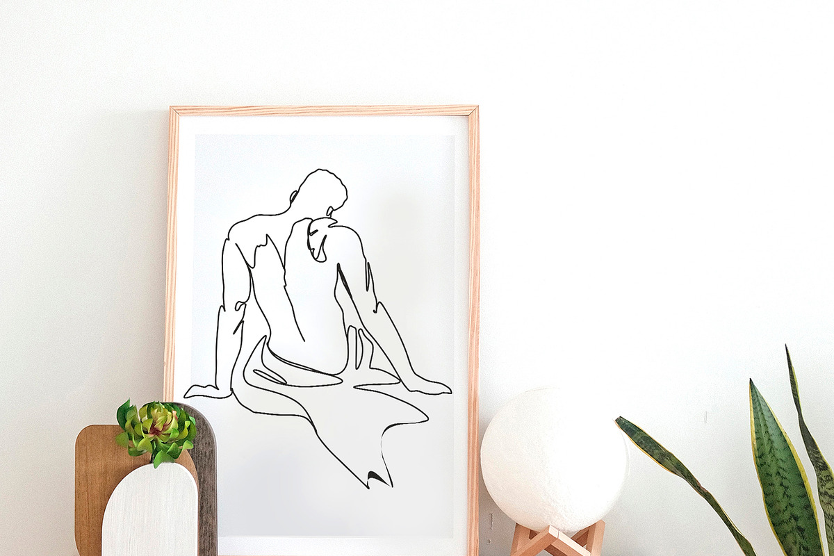 BLACK MALE BEAUTY MODERN LINE ART, a Texture Illustration by ArtOLB (Photo 4 of 10)
