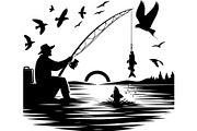 Fishing Vector Scene Bundle, a Graphic by jahid234 (Thumbnail 2 of 9)