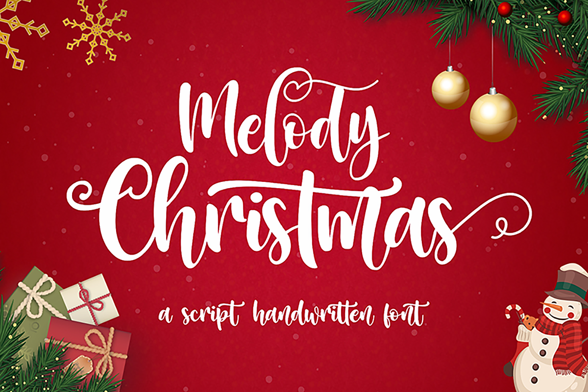 Melody Christmas, a Script Font by Mozatype (Photo 1 of 14)