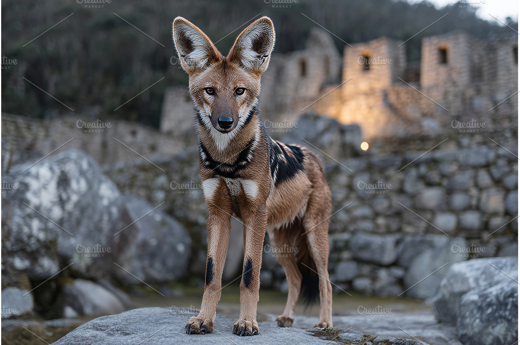 A Maned wolf is seen from the side, an Animal Photo by ZinetroN