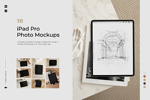 IPad Pro Photo Mockups, an iPad Mockup by Katsia Liat (Jazwinska)