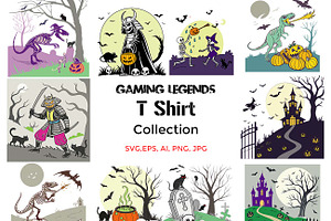 Gaming Legends T-Shirt Collection, an Object Illustration by Studio Retouch