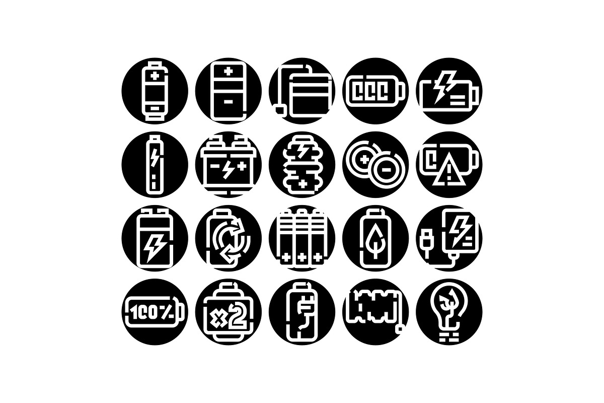 Battery power energy glyph vector, an Object Graphic by pikepicture (Photo 1 of 3)