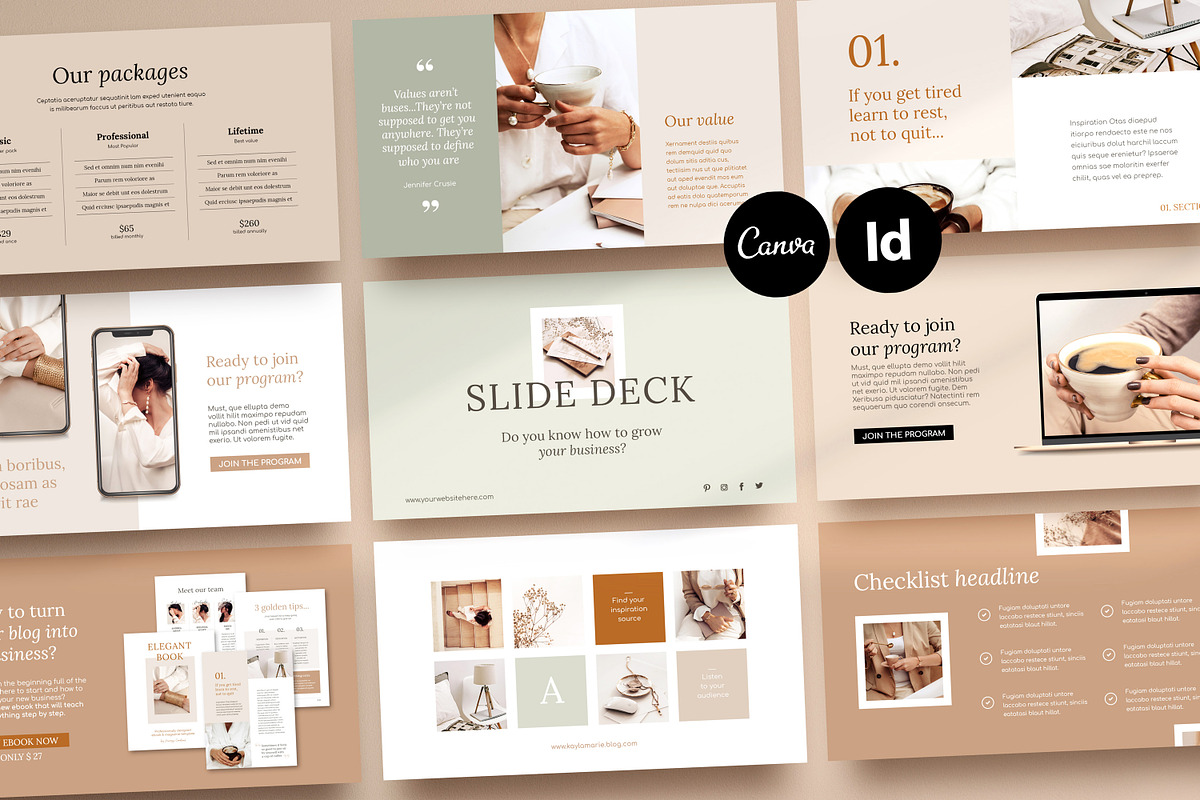 Webinar Course Slide Deck / Elegant, a Presentation Template by Mirazz (Photo 1 of 15)
