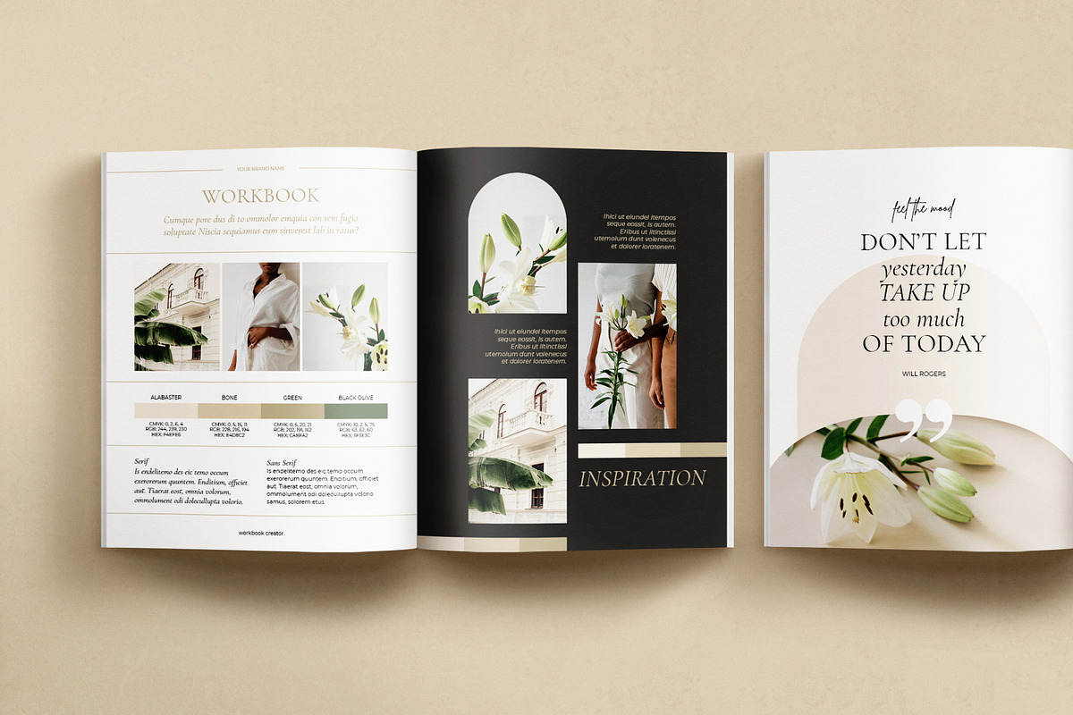 WorkBook / CANVA, INDD / Mona, a Magazine Template by Mirazz (Photo 9 of 15)