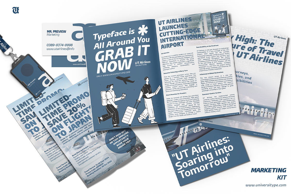 UT Airlines - Humanist Sans Serif, a Sans Serif Font by Universitype (Photo 9 of 12)