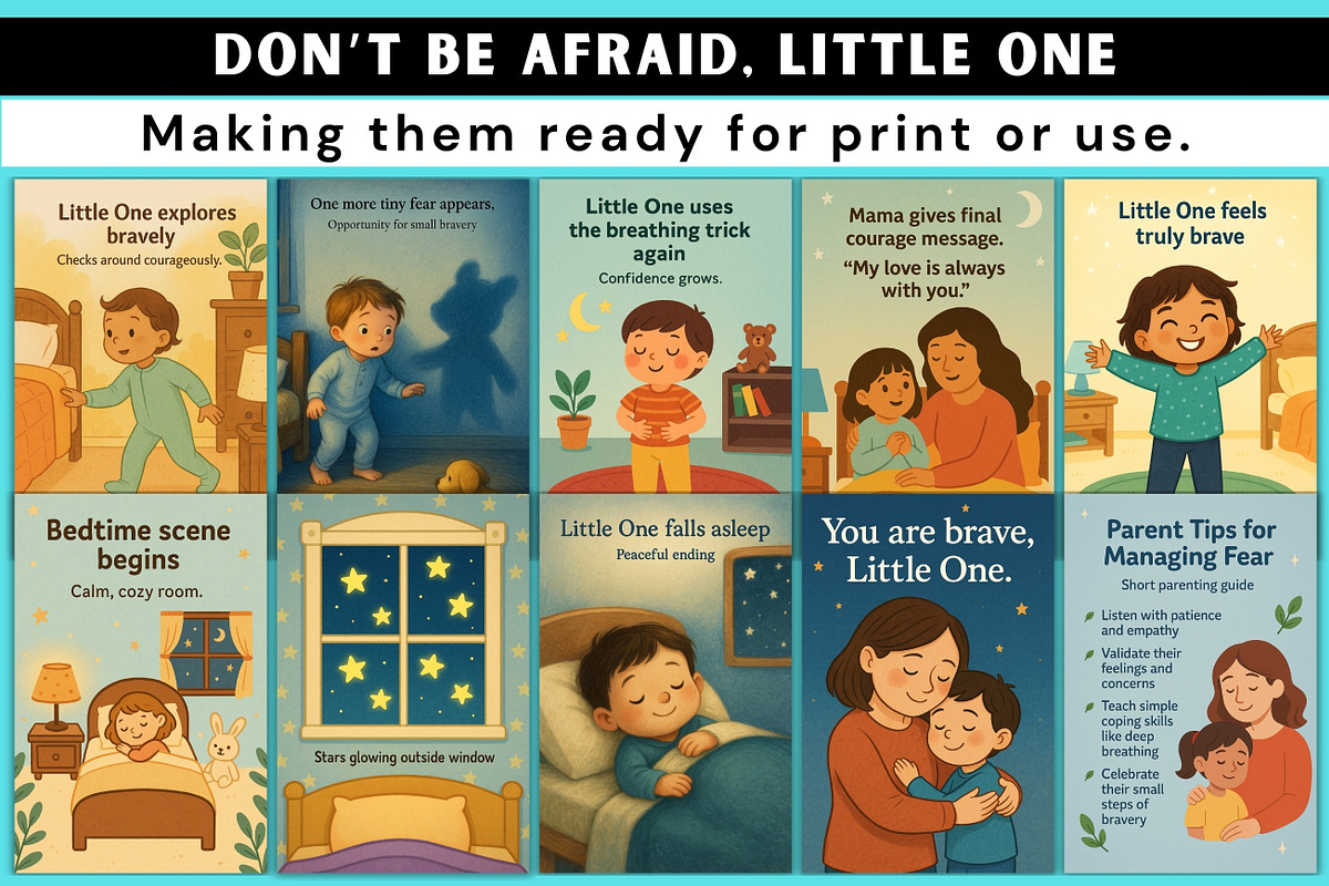 Don’t Be Afraid, Little One, a Print Template by Designmela01 (Photo 6 of 7)