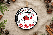Ho Ho Ho Santa Hat Ornament SVG File, a Seasonal Illustration by CrexoraLab (Thumbnail 2 of 3)
